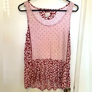 Postmark patterned tank top (Anthropologie)